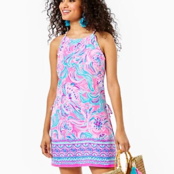 Lilly Pulitzer Pants - Lilly Pulitzer Pearl Halter Romper Prosecco Pink Size 4